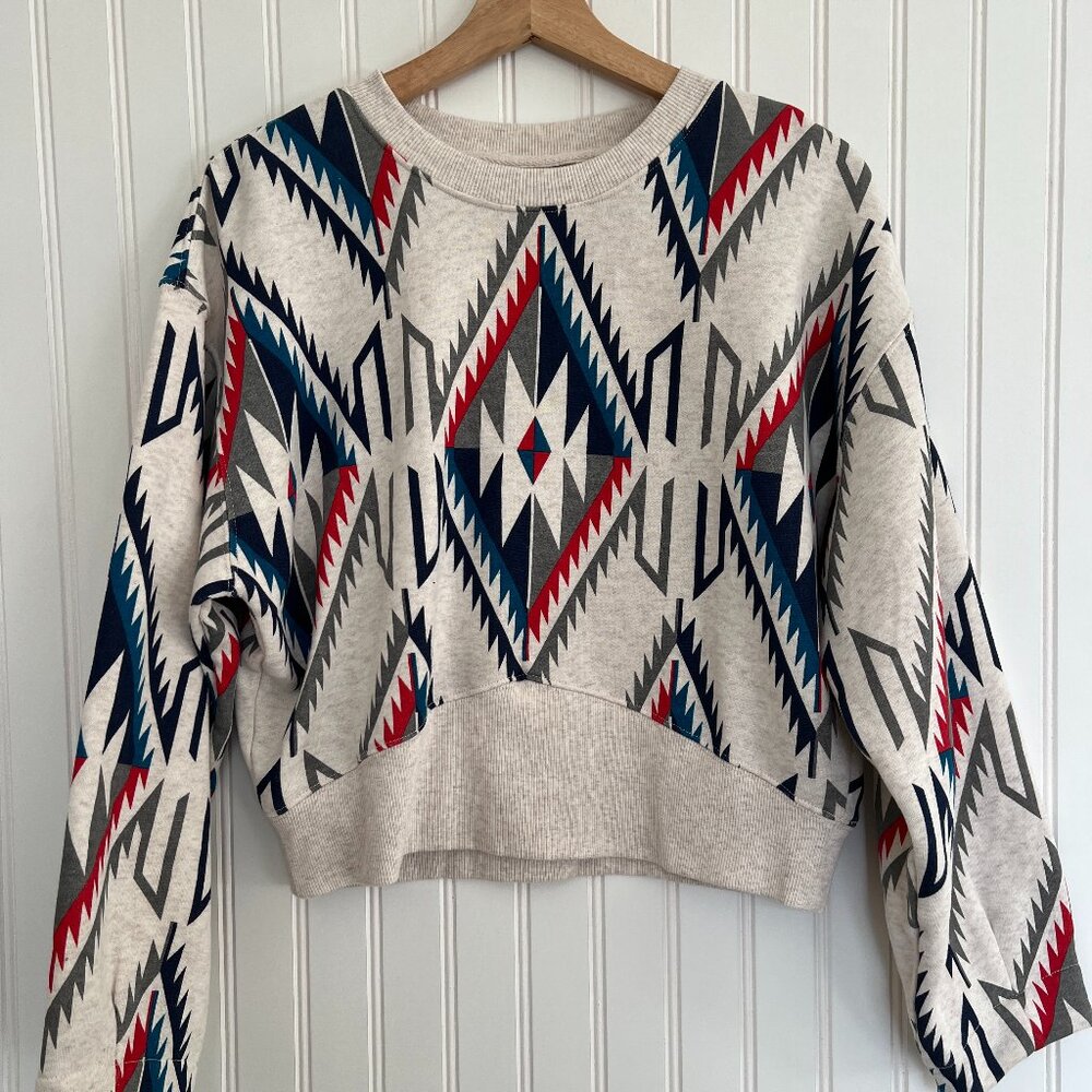 Ariat Women’s Chimayo Southwestern Cropped Pullover Sweater Size M Aztec